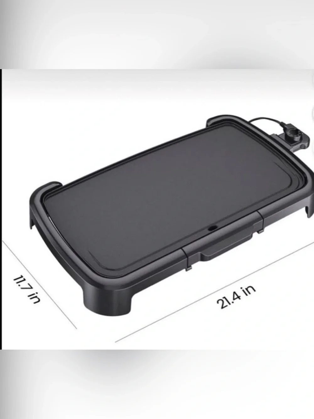 Electric Griddle with Nonstick Surface - Black